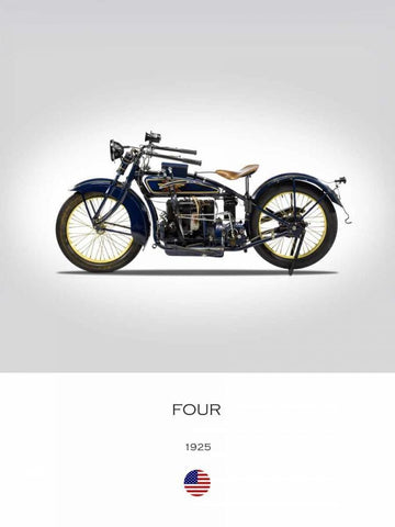 Henderson Four 1925 White Modern Wood Framed Art Print with Double Matting by Rogan, Mark