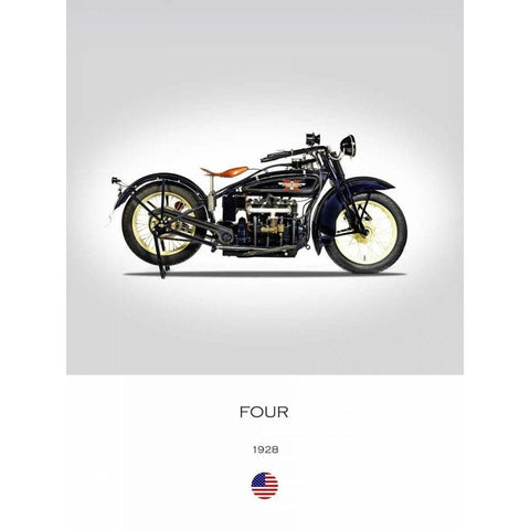 Henderson Four 1928 White Modern Wood Framed Art Print by Rogan, Mark
