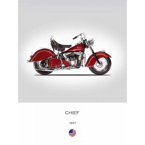 Indian Chief 1947 Black Modern Wood Framed Art Print with Double Matting by Rogan, Mark