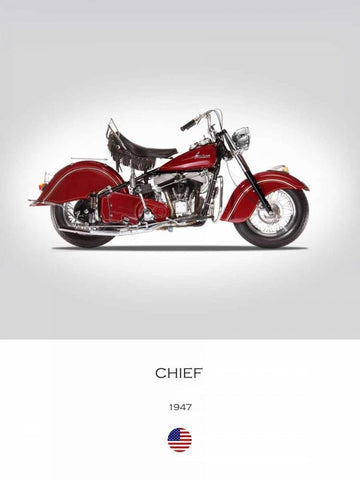 Indian Chief 1947 Black Ornate Wood Framed Art Print with Double Matting by Rogan, Mark