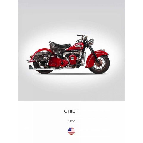 Indian Chief 1950 Gold Ornate Wood Framed Art Print with Double Matting by Rogan, Mark