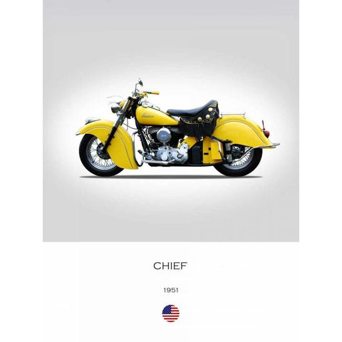 Indian Chief 1951 Gold Ornate Wood Framed Art Print with Double Matting by Rogan, Mark