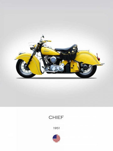 Indian Chief 1951 White Modern Wood Framed Art Print with Double Matting by Rogan, Mark