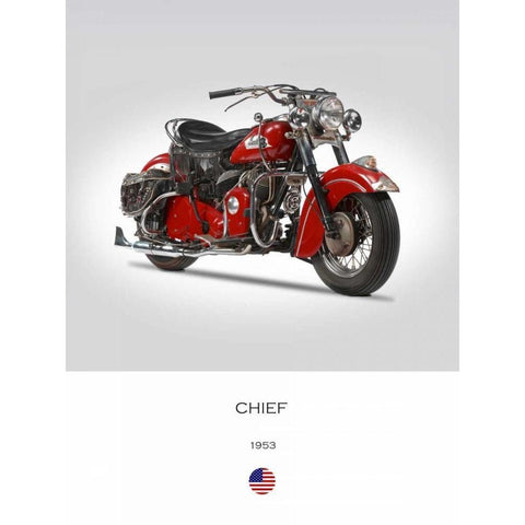 Indian Chief 1953 Gold Ornate Wood Framed Art Print with Double Matting by Rogan, Mark