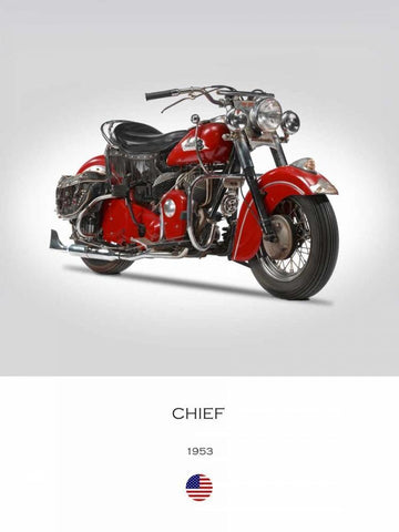 Indian Chief 1953 Black Ornate Wood Framed Art Print with Double Matting by Rogan, Mark