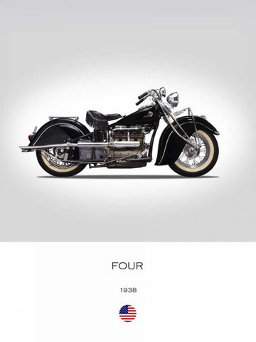 Indian Four 1938 White Modern Wood Framed Art Print with Double Matting by Rogan, Mark