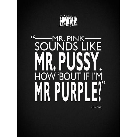 Reservoir Dogs Mr Pink Black Modern Wood Framed Art Print by Rogan, Mark