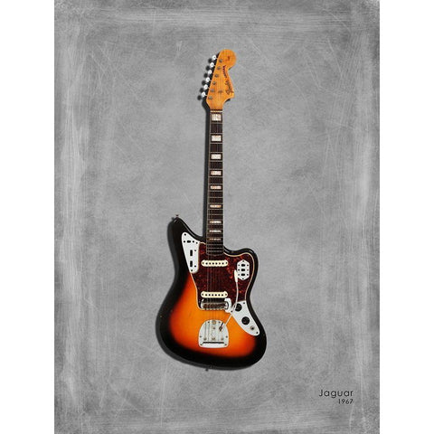 Fender Jaguar67 Gold Ornate Wood Framed Art Print with Double Matting by Rogan, Mark