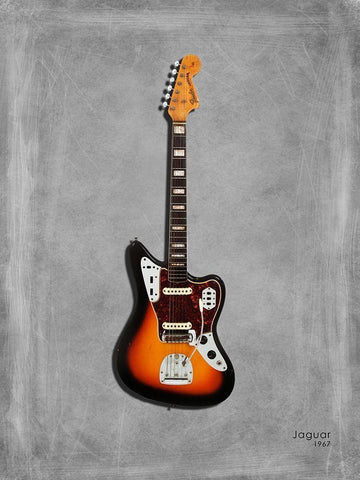 Fender Jaguar67 White Modern Wood Framed Art Print with Double Matting by Rogan, Mark