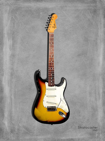 Fender Stratocaster 65 White Modern Wood Framed Art Print with Double Matting by Rogan, Mark