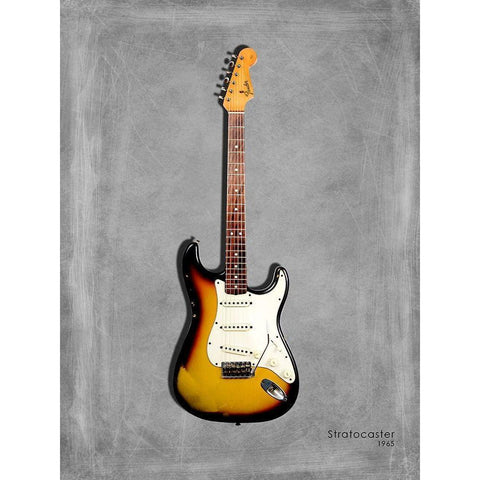 Fender Stratocaster 65 Black Modern Wood Framed Art Print by Rogan, Mark