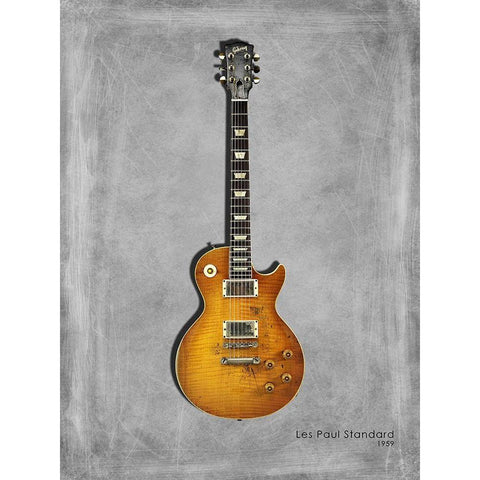 Gibson Les Paul Standard 1959 Black Modern Wood Framed Art Print with Double Matting by Rogan, Mark