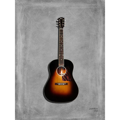 Gibson OriginalJumbo 1934 Black Modern Wood Framed Art Print with Double Matting by Rogan, Mark