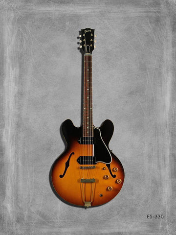Gibson Semi hollow Black Ornate Wood Framed Art Print with Double Matting by Rogan, Mark