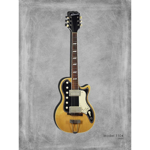 National Model 1104 White Modern Wood Framed Art Print by Rogan, Mark