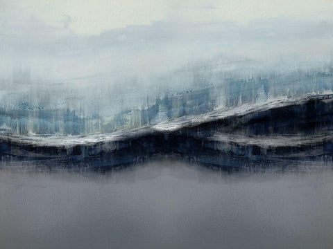 Ascending Gray White Modern Wood Framed Art Print with Double Matting by Messina, Jake