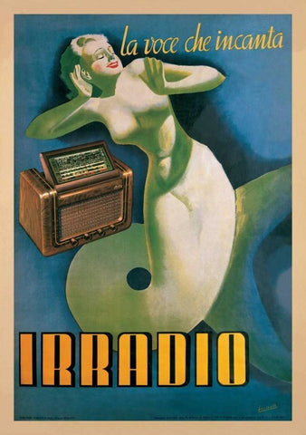 Irradio Black Ornate Wood Framed Art Print with Double Matting by Boccasile, Gino
