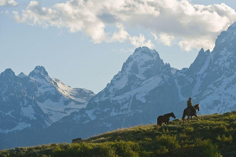 Into the Tetons White Modern Wood Framed Art Print with Double Matting by Dawson, Robert