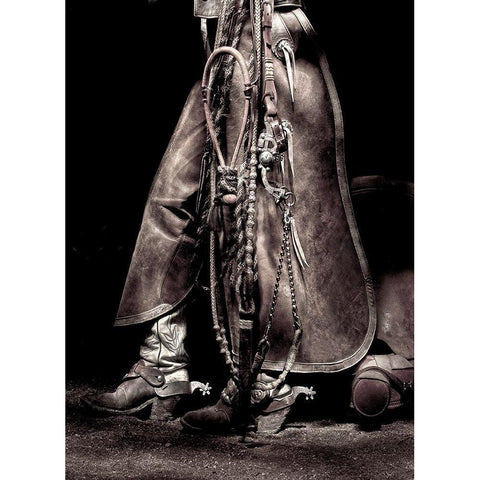 Cowboy II White Modern Wood Framed Art Print by Dawson, Robert