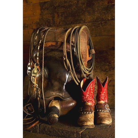 In the Barn White Modern Wood Framed Art Print by Dawson, Robert