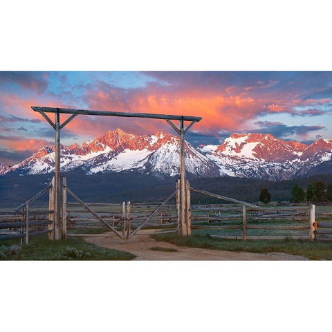 Sawtooth Morning White Modern Wood Framed Art Print by Dawson, Robert