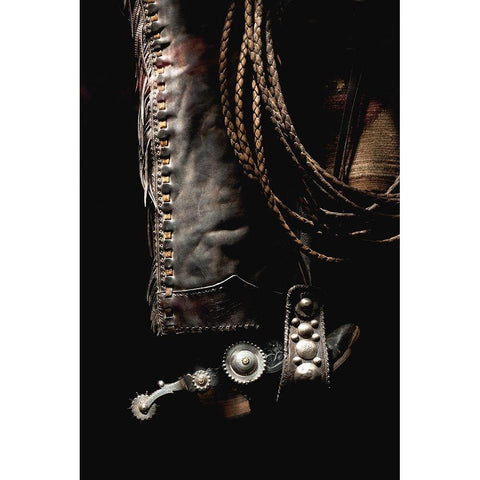 Shotgun Chaps White Modern Wood Framed Art Print by Dawson, Robert