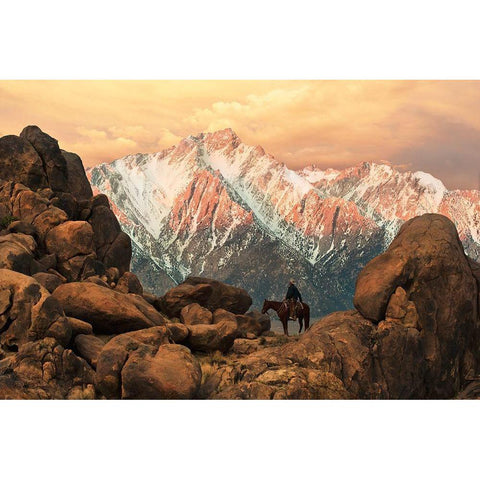 Sierra Morning White Modern Wood Framed Art Print by Dawson, Robert