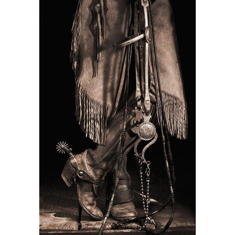The Buckaroo White Modern Wood Framed Art Print by Dawson, Robert