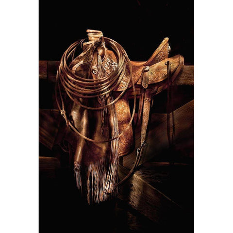 Z Ranch Gear White Modern Wood Framed Art Print by Dawson, Robert