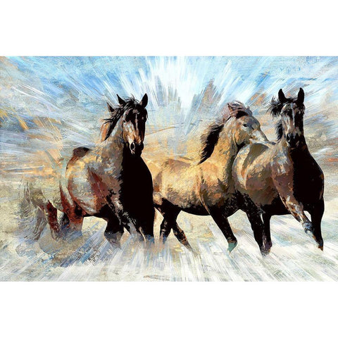 Against the Wind Gold Ornate Wood Framed Art Print with Double Matting by Bolokofsky, Ronald