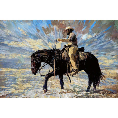 Big Sky Gold Ornate Wood Framed Art Print with Double Matting by Bolokofsky, Ronald