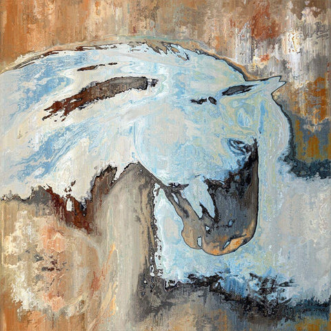 Contemplating the Terrain White Modern Wood Framed Art Print with Double Matting by Bolokofsky, Ronald