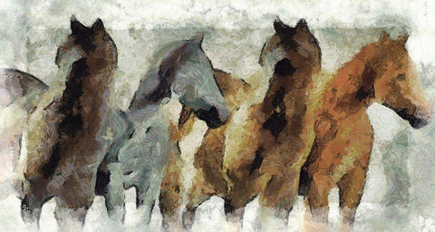 Foursome White Modern Wood Framed Art Print with Double Matting by Bolokofsky, Ronald