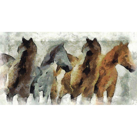 Foursome White Modern Wood Framed Art Print by Bolokofsky, Ronald