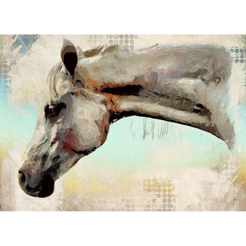 Head Shot White Modern Wood Framed Art Print by Bolokofsky, Ronald