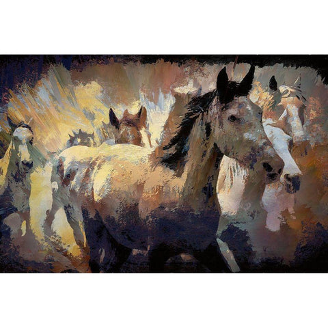 On the Run II White Modern Wood Framed Art Print by Bolokofsky, Ronald