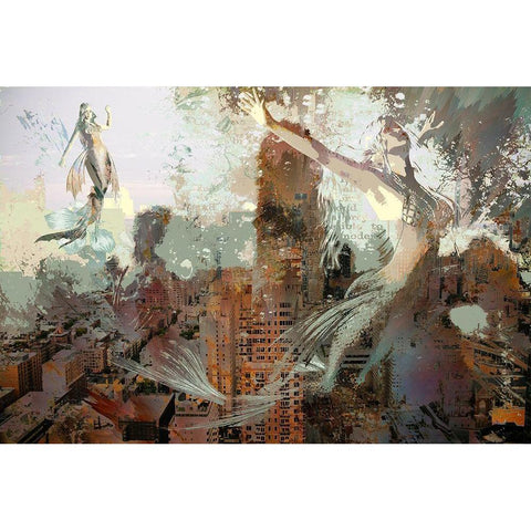 Atlantis White Modern Wood Framed Art Print by Bolokofsky, Ronald