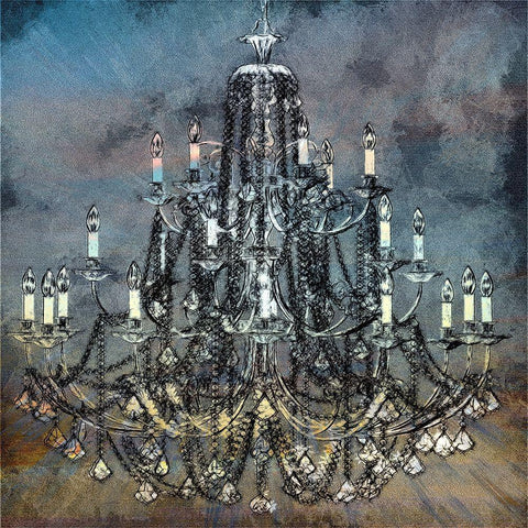 Chandelier II Black Modern Wood Framed Art Print by Bolokofsky, Ronald