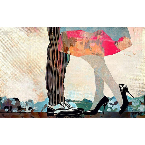 Dancing the Blues Away Gold Ornate Wood Framed Art Print with Double Matting by Bolokofsky, Ronald