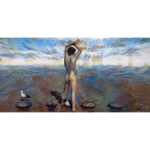 Stepping Stones Gold Ornate Wood Framed Art Print with Double Matting by Bolokofsky, Ronald