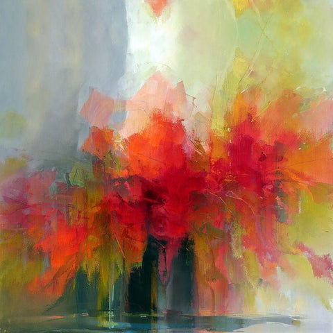 Red Roses V Gold Ornate Wood Framed Art Print with Double Matting by Bolokofsky, Ronald