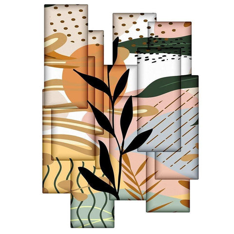 Abstract Collage 334 White Modern Wood Framed Art Print by Bolokofsky, Ronald