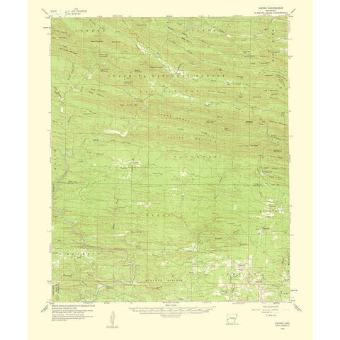 Umpire Arkansas Quad - USGS 1960 Black Modern Wood Framed Art Print by USGS