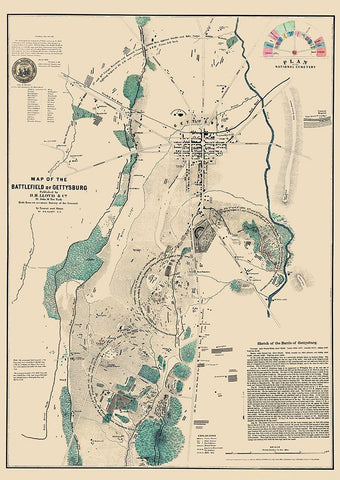 Battlefield of Gettysburg Pennsylvania - Lloyd Black Ornate Wood Framed Art Print with Double Matting by Lloyd