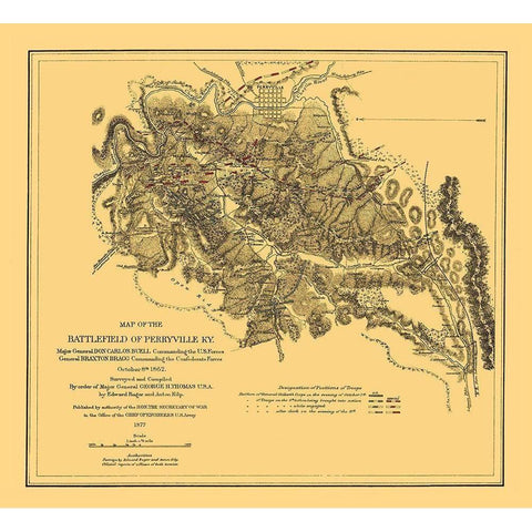 Battlefield of Perryville Kentucky - Ruger 1877 Black Modern Wood Framed Art Print by Ruger