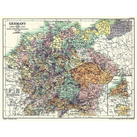 Late Middle Ages 1273 to 1492 Germany - Poole 1902 Gold Ornate Wood Framed Art Print with Double Matting by Poole