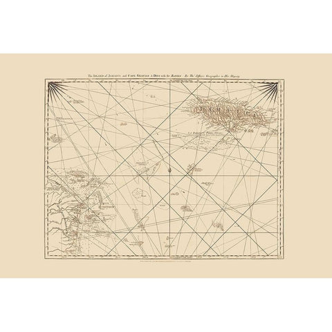 Mosquito Coast Caribbean Jamaica - Jefferys 1775 White Modern Wood Framed Art Print by Jefferys