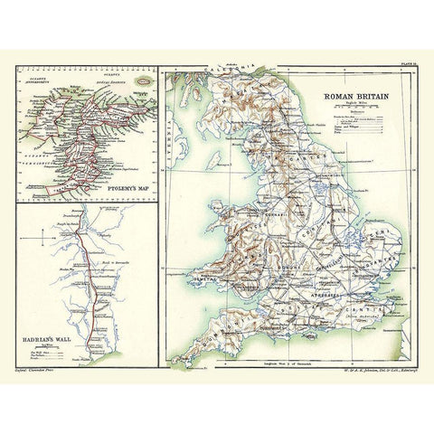 Roman Britain - Poole 1902 Gold Ornate Wood Framed Art Print with Double Matting by Poole