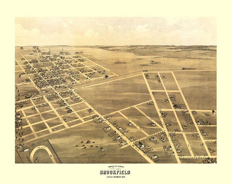 Brookfield Missouri - Ruger 1869 White Modern Wood Framed Art Print with Double Matting by Ruger