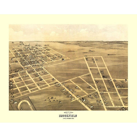 Brookfield Missouri - Ruger 1869 Gold Ornate Wood Framed Art Print with Double Matting by Ruger